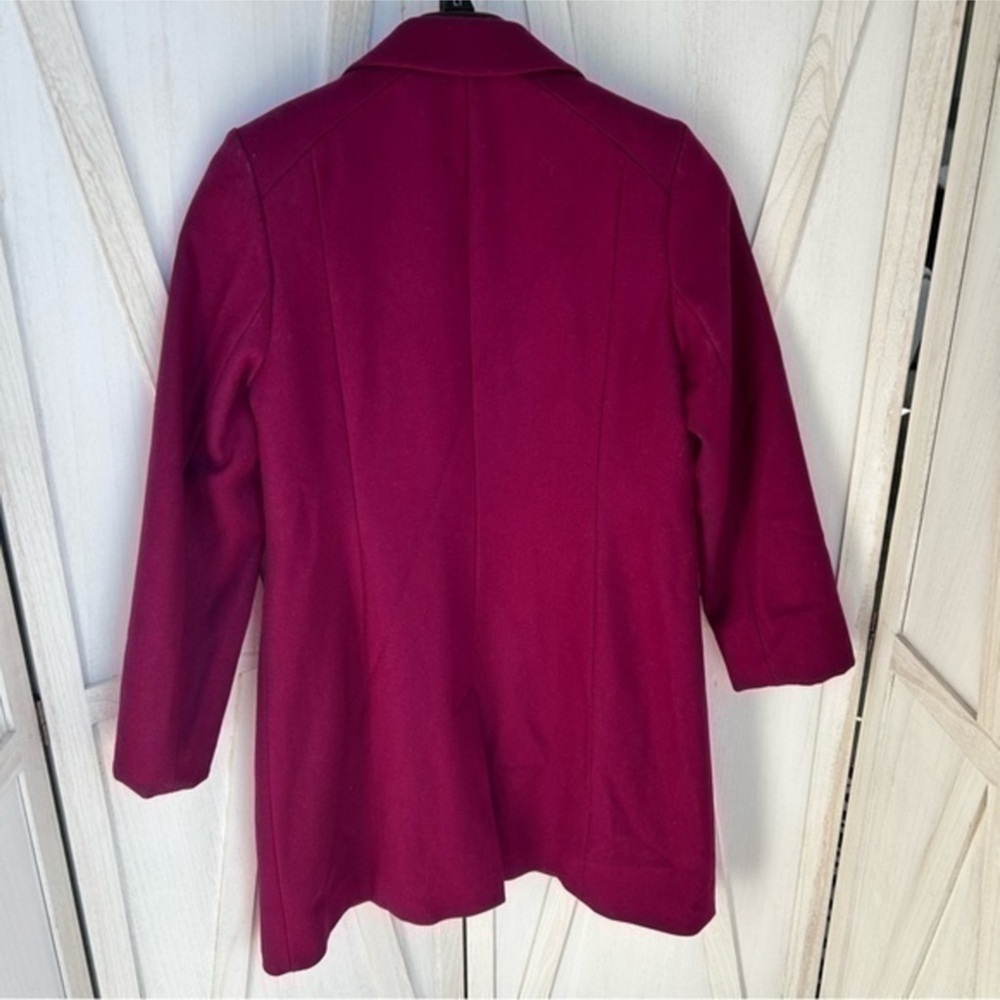 ✨Like New DKNY Women's Burgundy fuchsia pink blazer style peacoat size 8 - Picture 2 of 9